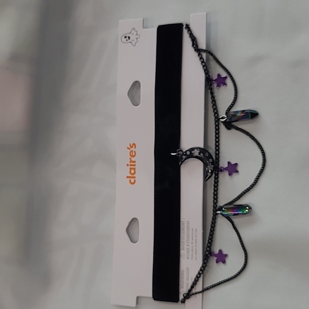 2 Claire's Moon & Star Chokers NWT